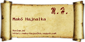 Makó Hajnalka névjegykártya